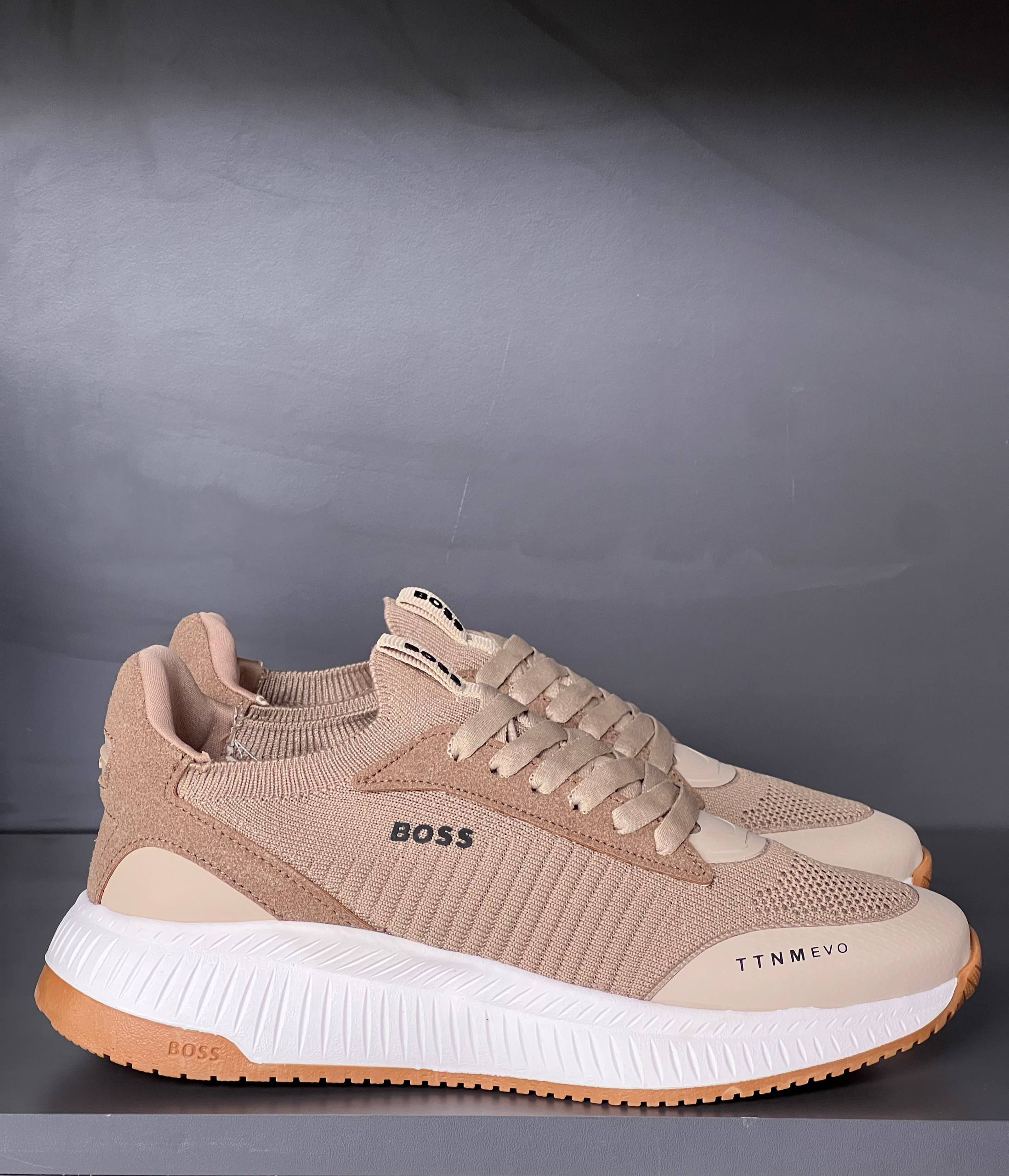 Boss Knit Sneakers Beige