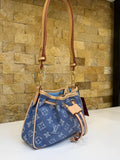 Louis Vuitton Monogram Denim Shoulder Bag Blue