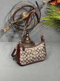 Coach Swinger Shoulder Bag Burgundy Signature