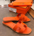 Hermes Oran Slides Orange