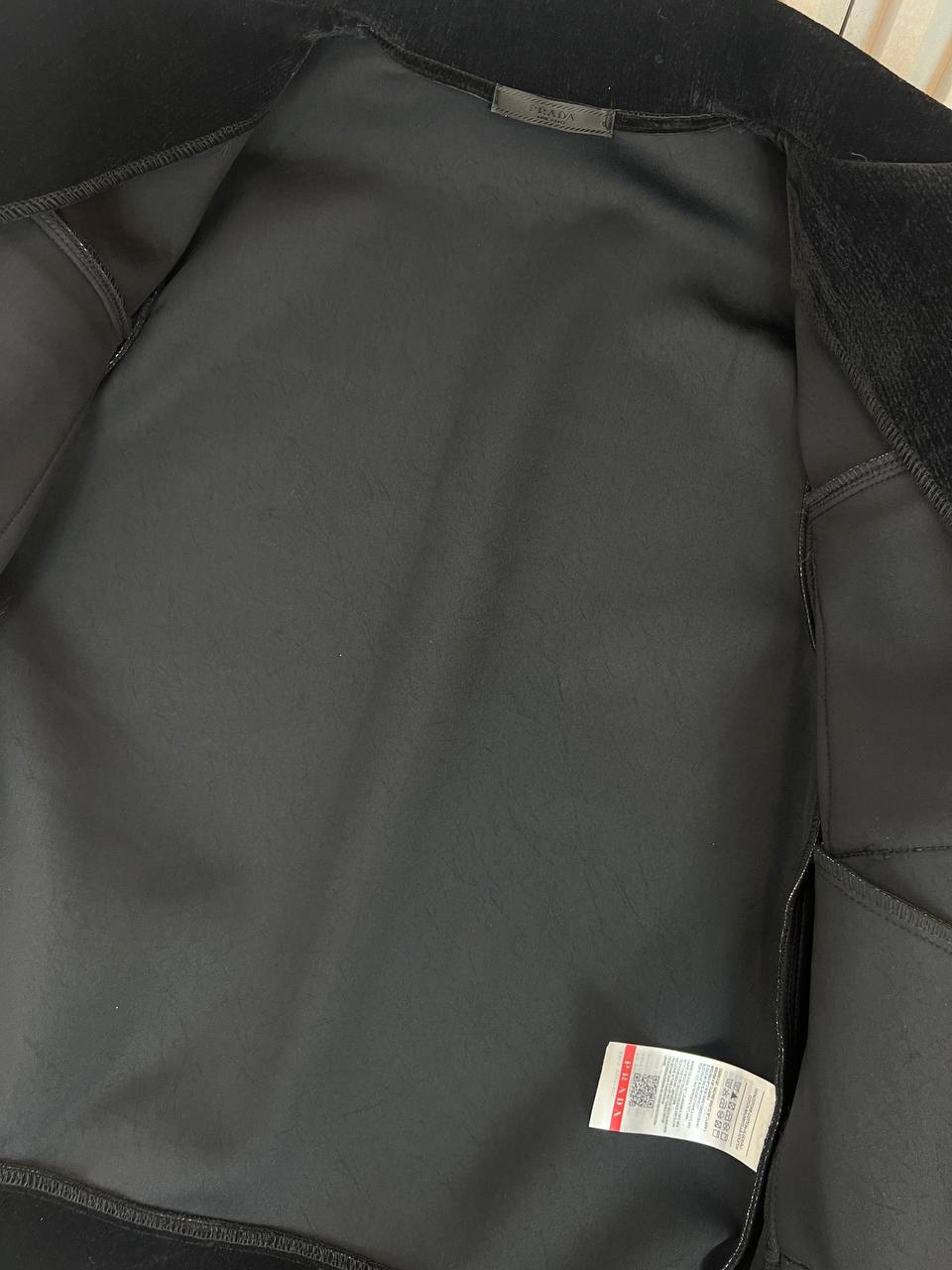 Prada Corduroy Zip Jacket Black