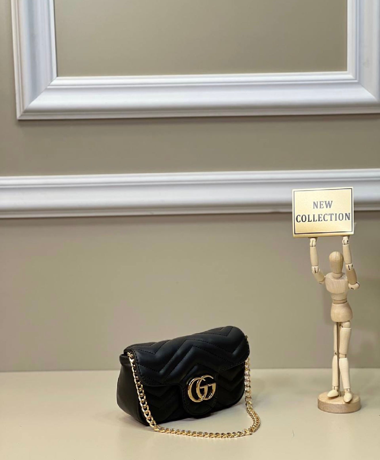 Gucci GG Marmont Mini Chain Bag Black
