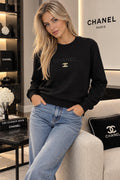 Chanel Logo Sweatshirt Black