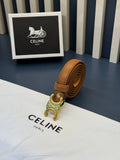CELINE Triomphe Belt Camel Gold
