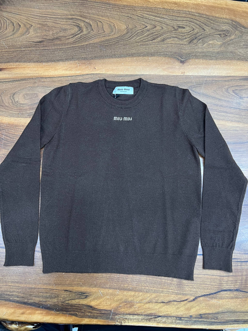 Miu Miu Logo Knit Sweater