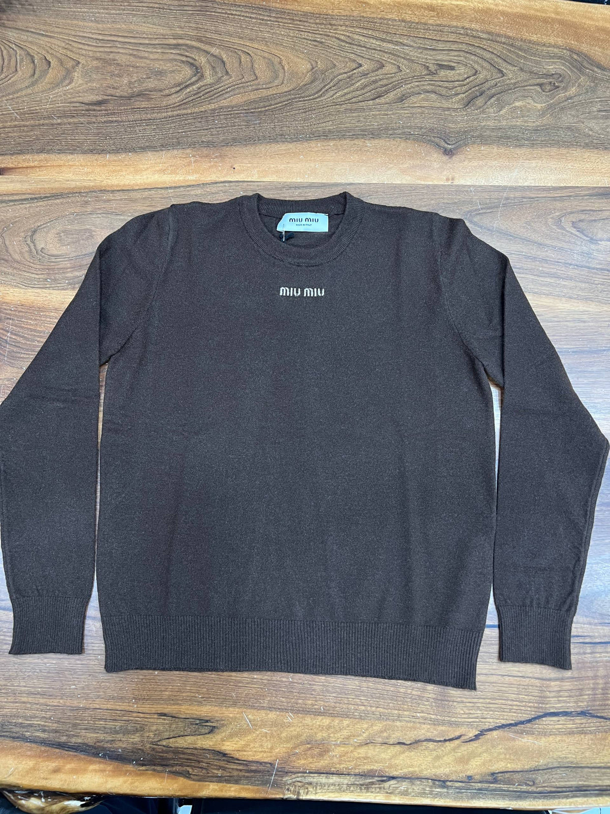 Miu Miu Logo Knit Sweater
