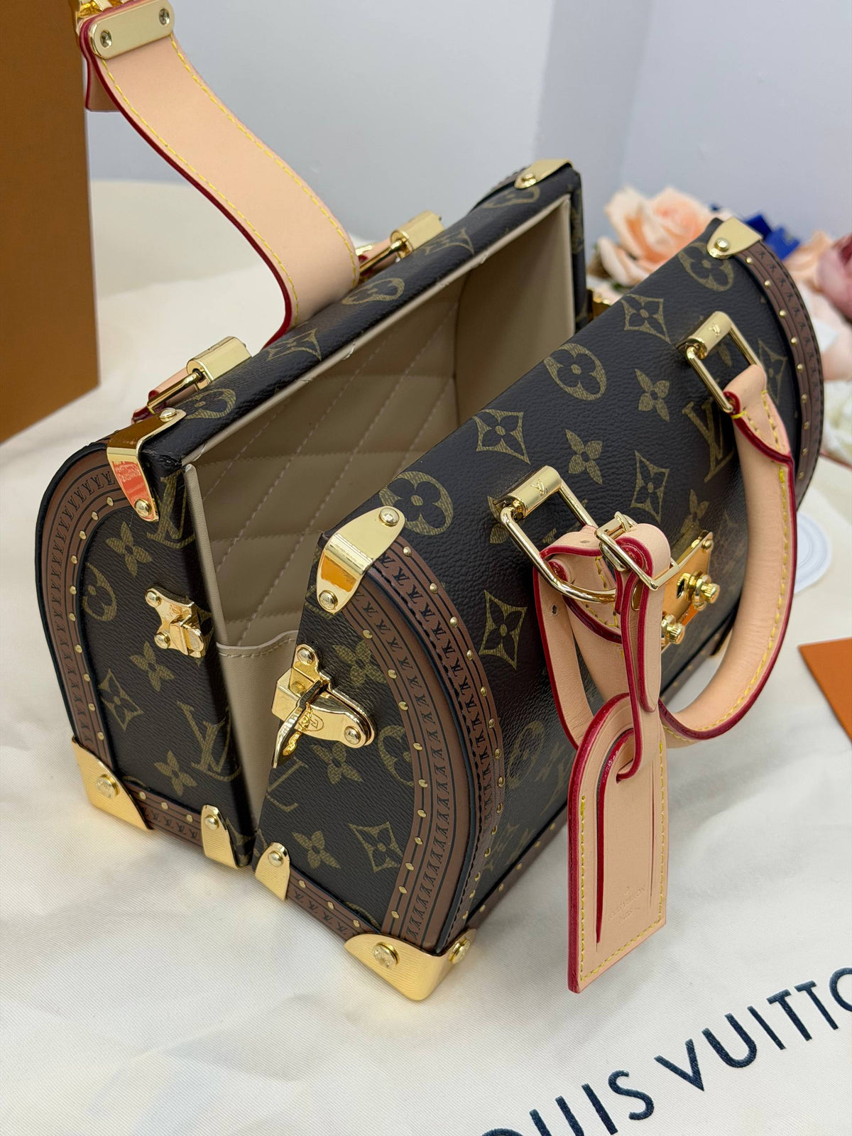 Louis Vuitton Monogram Trunk Handbag Brown