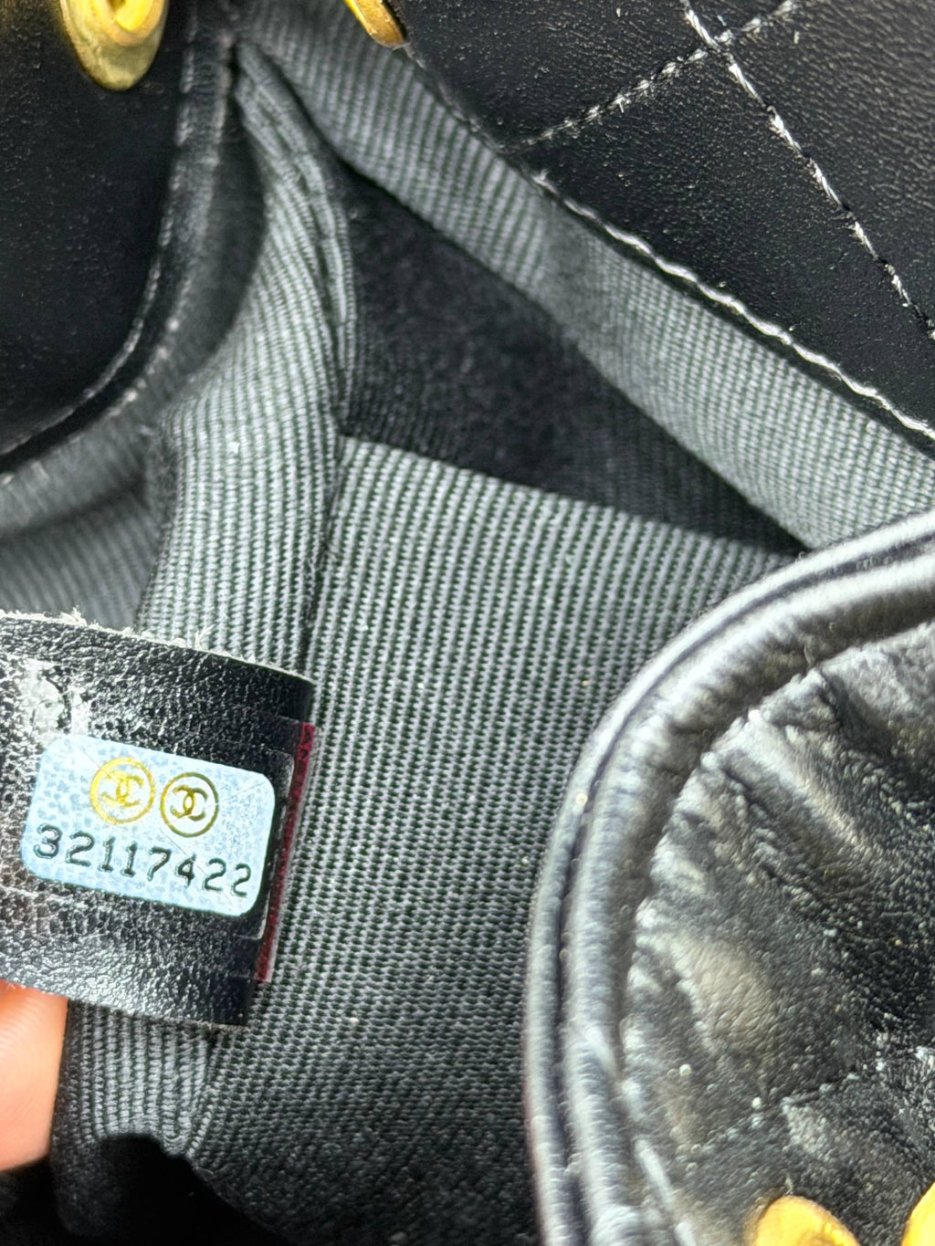 Chanel Drawstring Shopping Bag Black Caviar