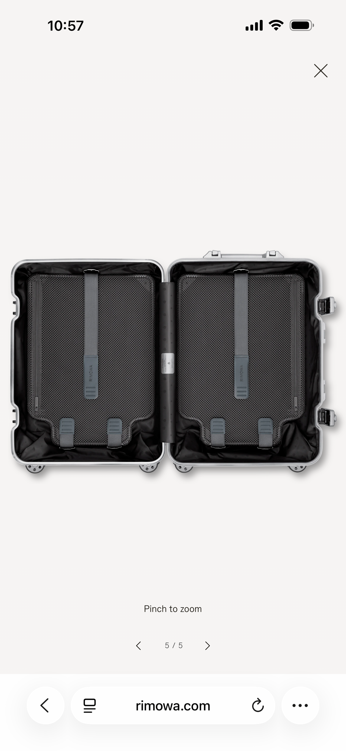 Rimowa Cabin Size Aluminium Suitcase Silver