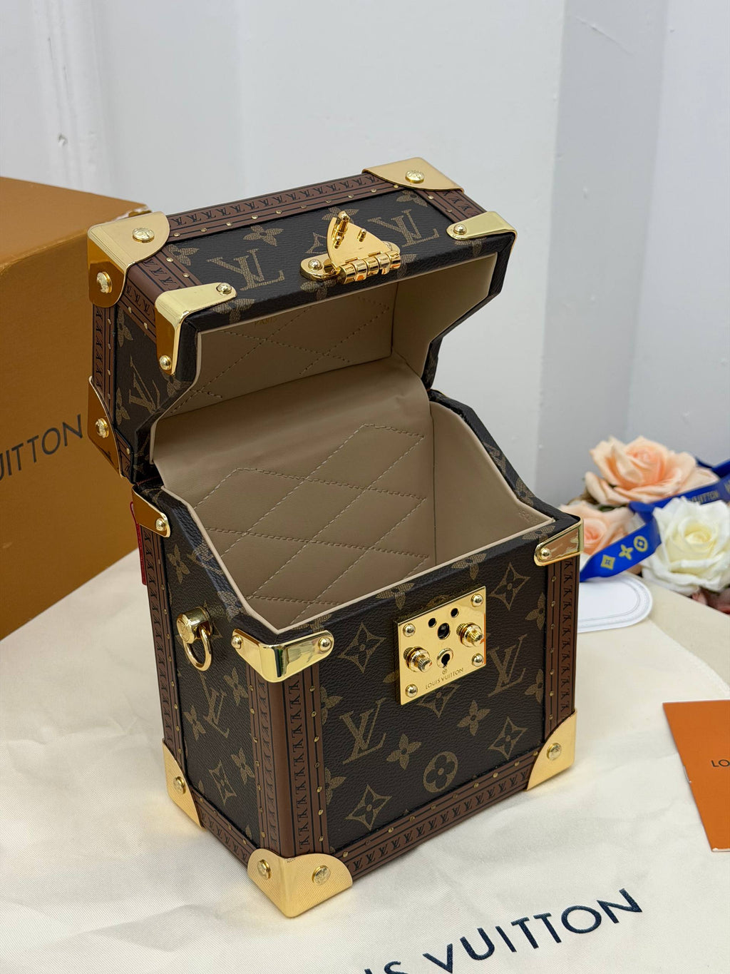 Louis Vuitton Petite Malle Monogram Bag Brown