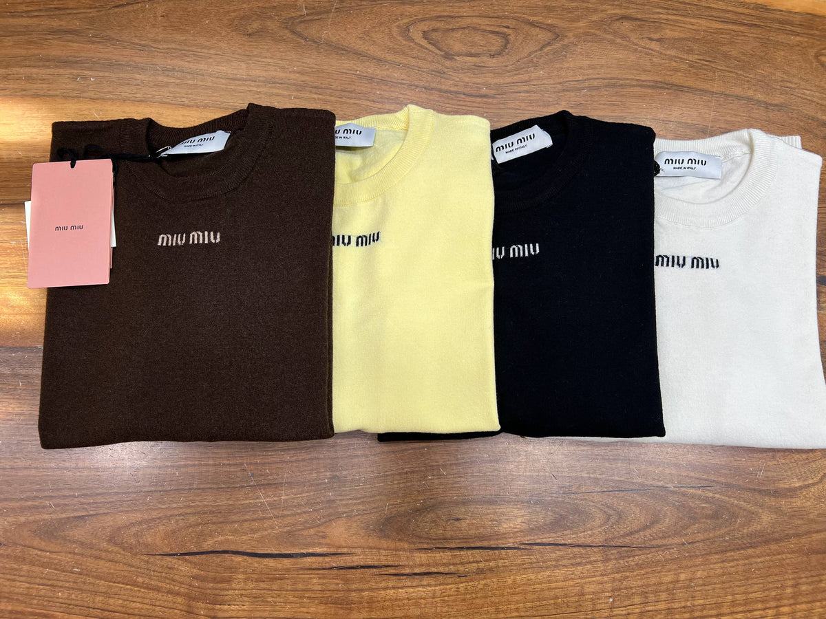 Miu Miu Logo Knit Sweater