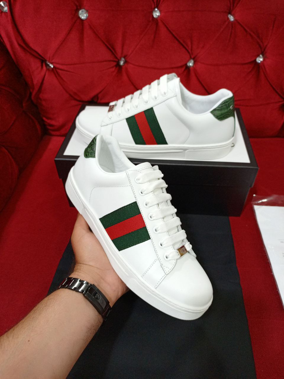 Gucci Leather Sneakers White
