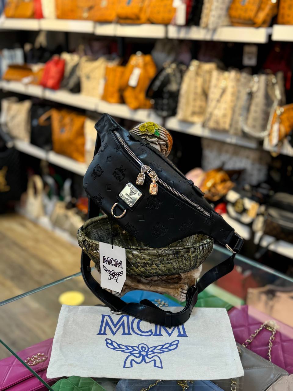 MCM Belt All Bag Black Visetos