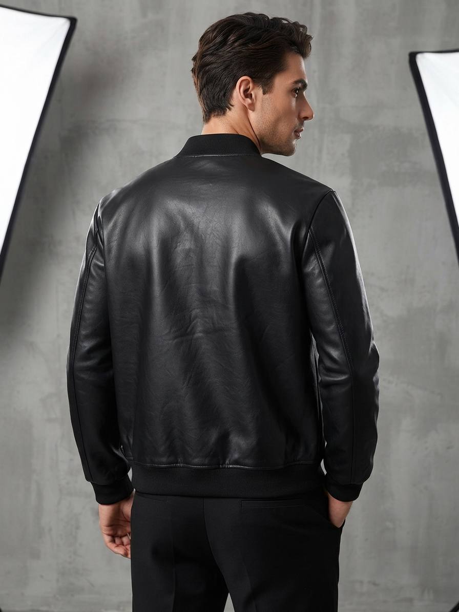 Prada Effect Bomber Jacket Black