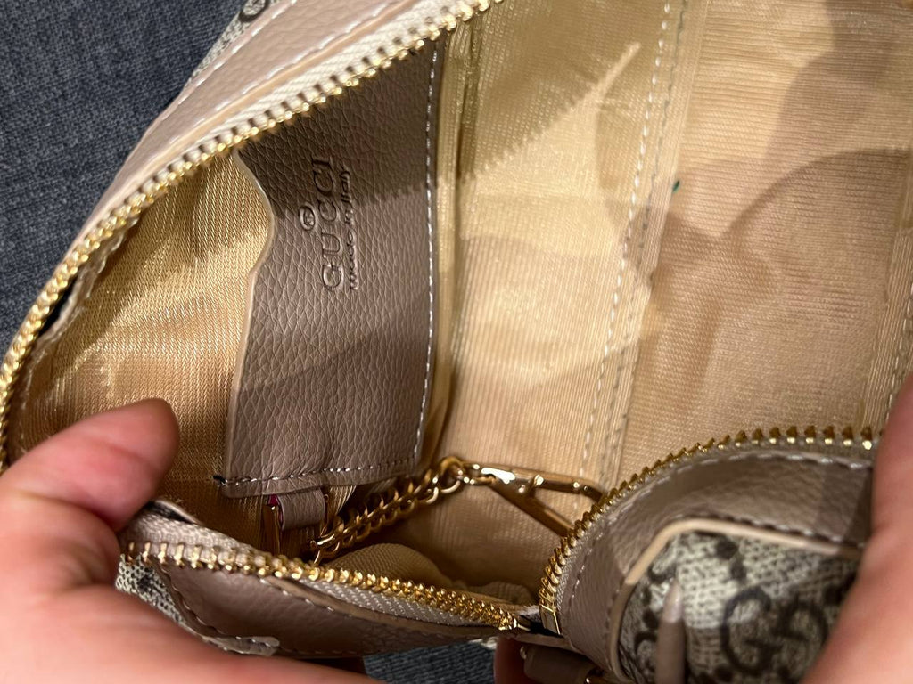 Gucci Ophidia Top Handle Bag Beige