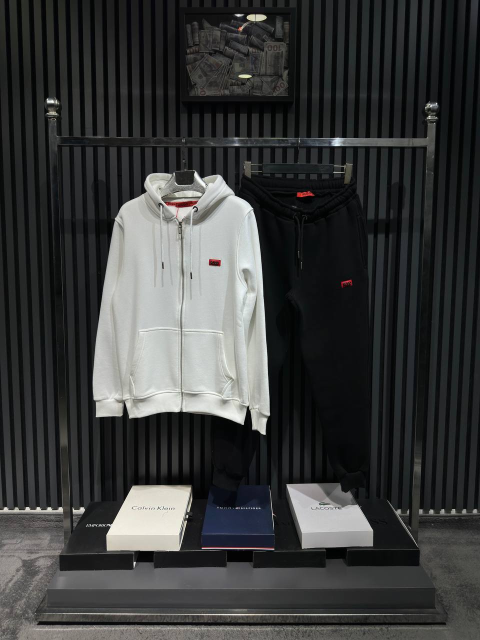 Hugo Boss Zip-Up Tracksuit Black & White