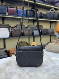 Louis Vuitton Monogram Shadow Reporter Crossbody Bag Black