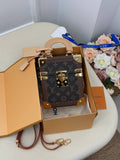 Louis Vuitton Petite Malle Monogram Bag Brown