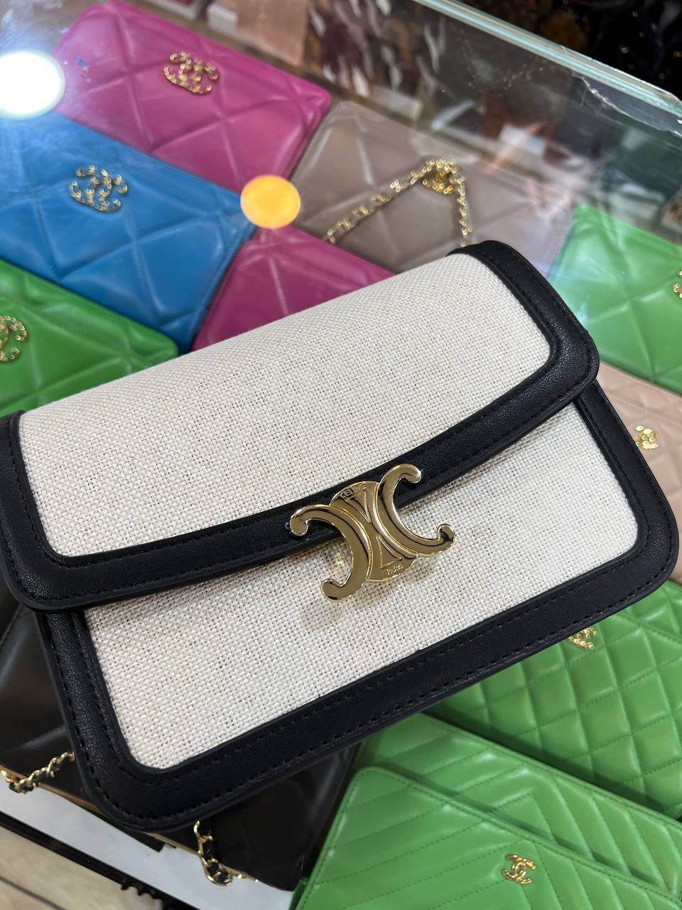 CELINE Triomphe Canvas Crossbody Bag