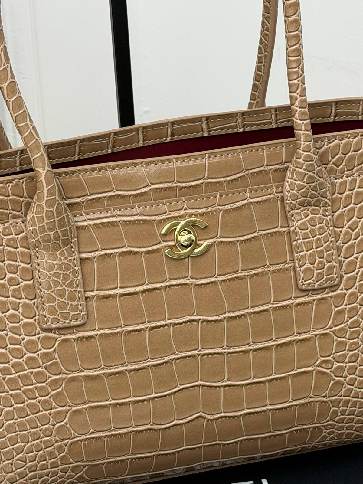 CHANEL Gabrielle Bucket Bag Suede Beige