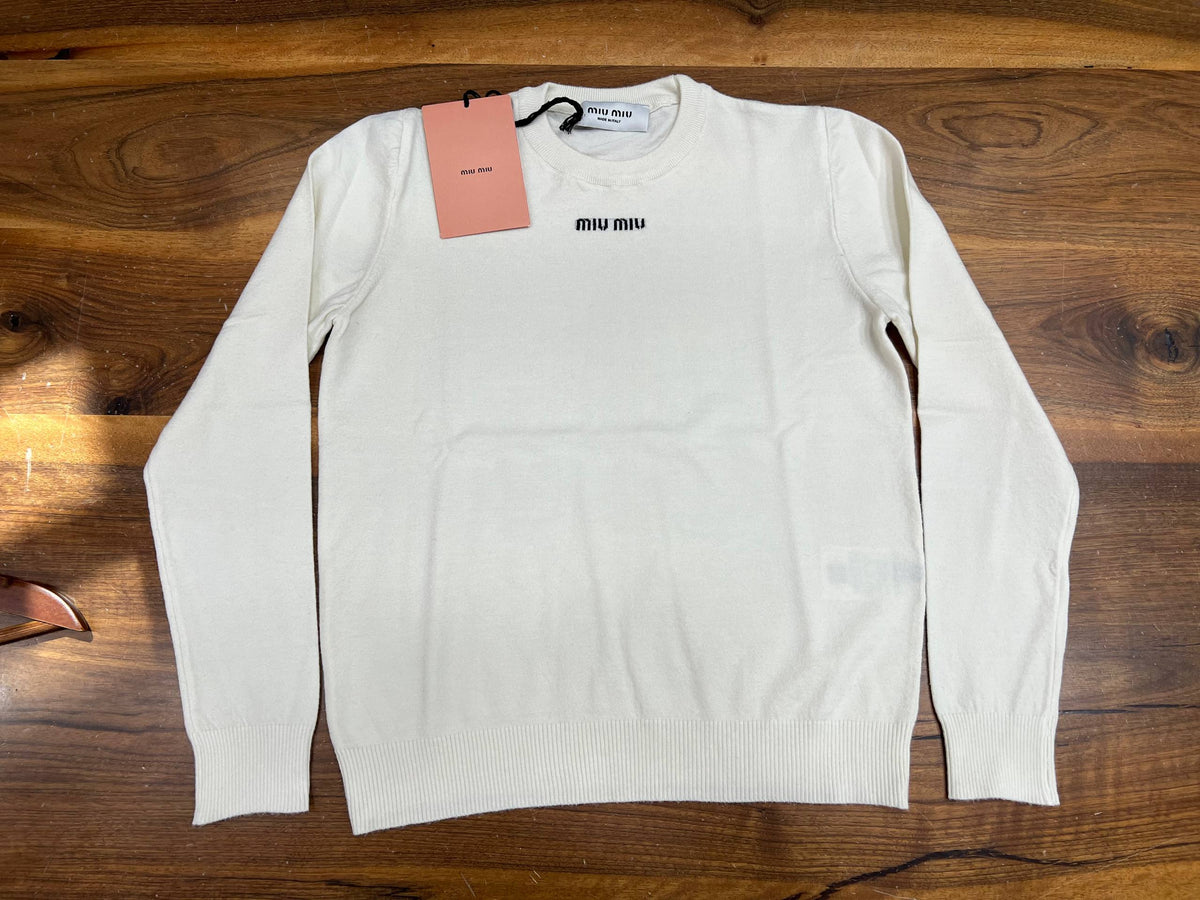 Miu Miu Logo Knit Sweater