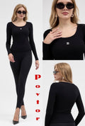 Chanel Ribbed Long Sleeve Top Black