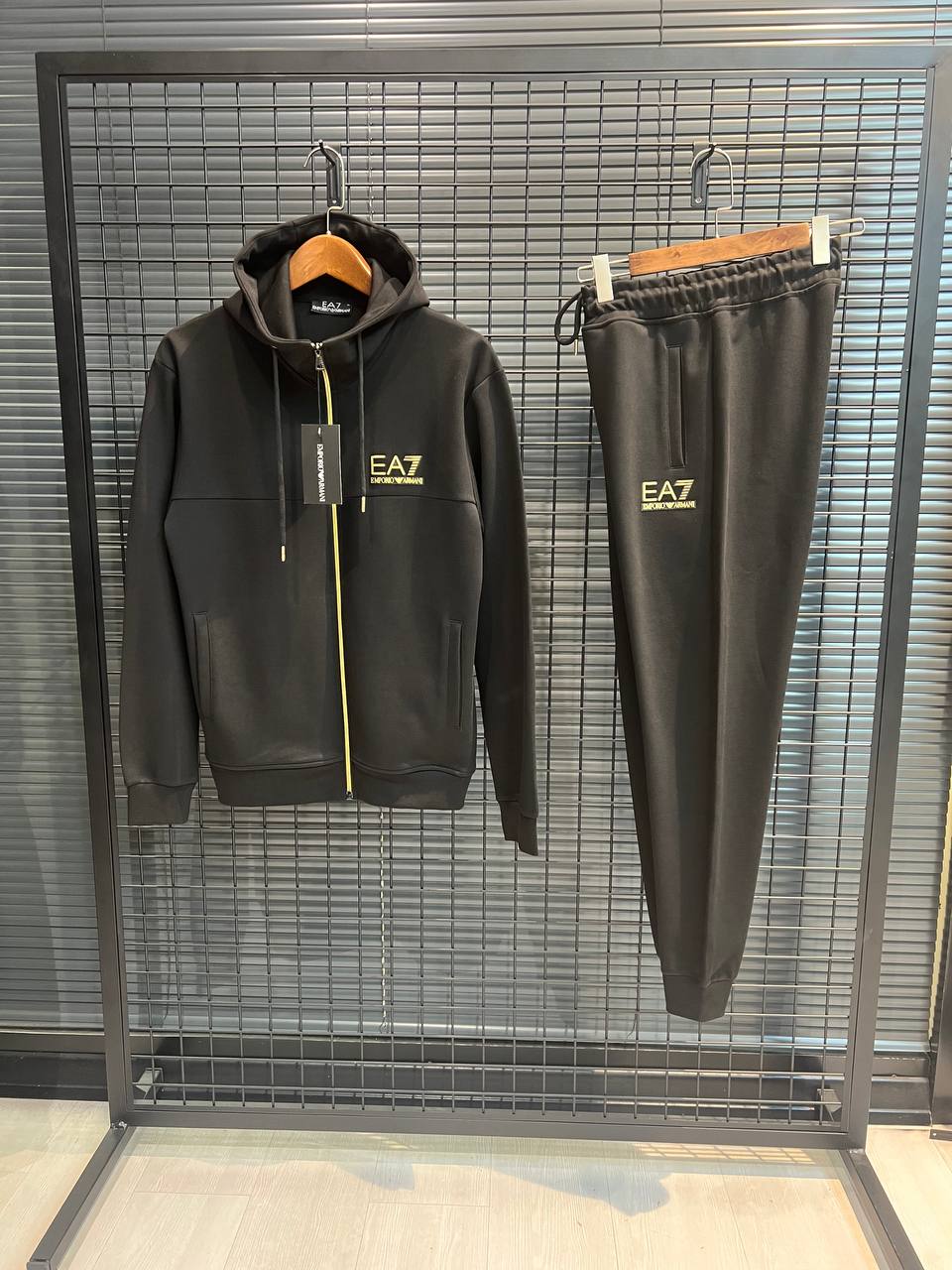 EA7 Emporio Armani Logo Tracksuit Black