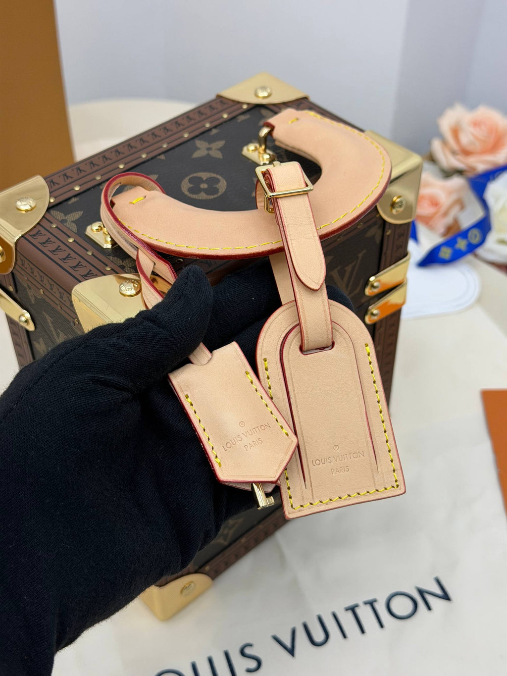 Louis Vuitton Petite Malle Monogram Bag Brown