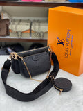 Louis Vuitton Multi Pochette Accessoires Black Monogram Empreinte