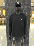 Moncler Logo Patch Crewneck Sweatshirt Black