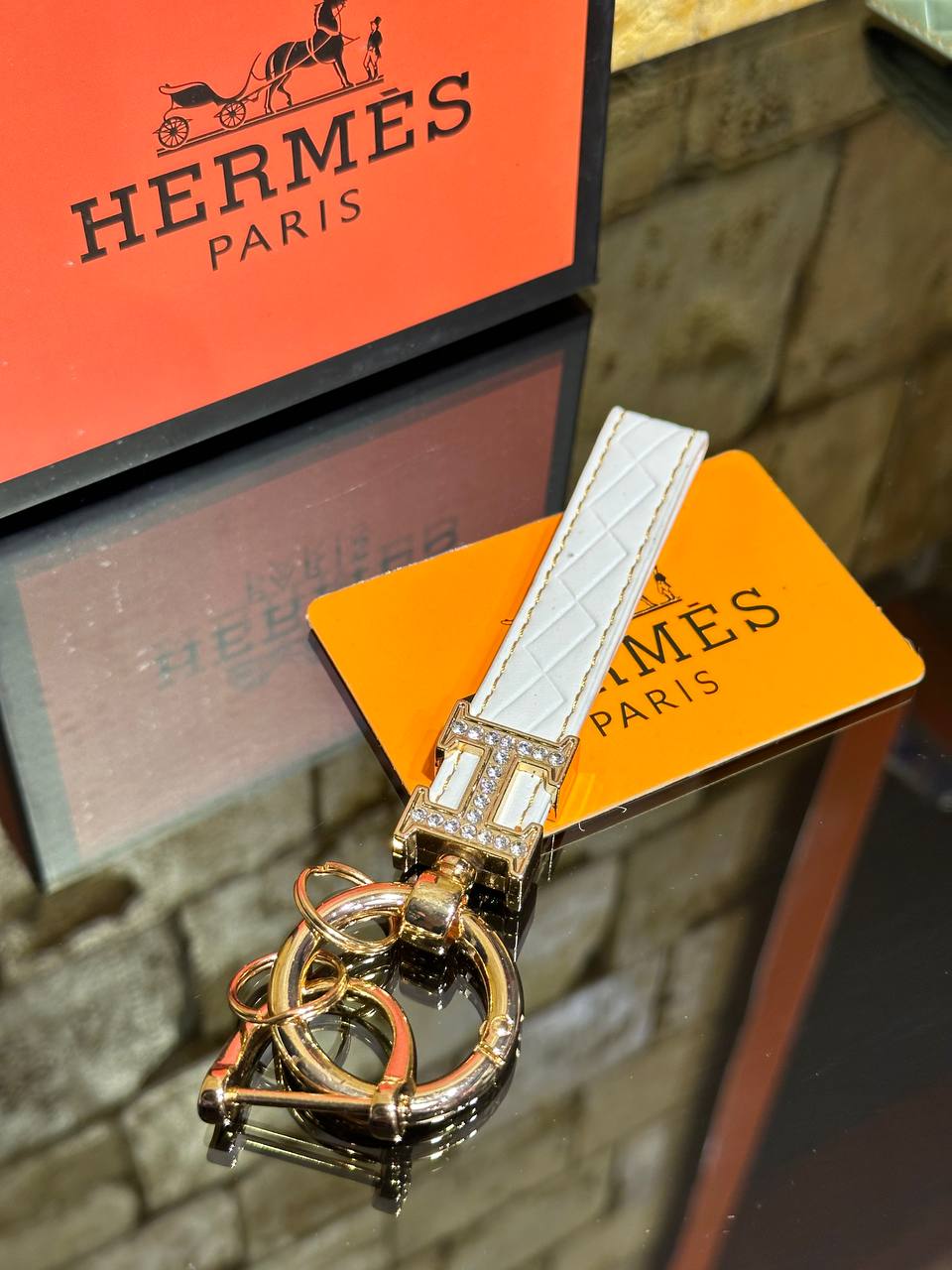 Hermes Μπρελόκ Άσπρο