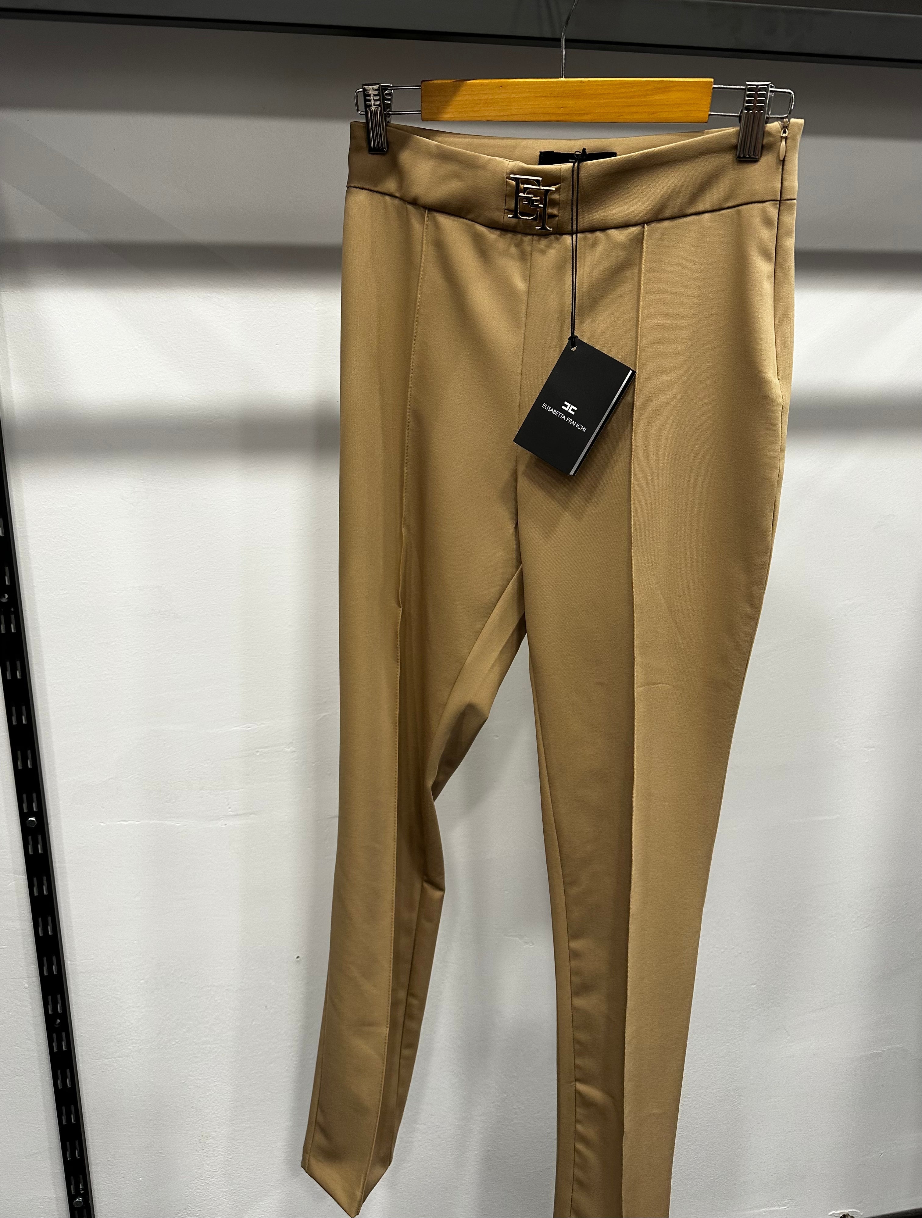 Elisabetta Franchi Μπεζ Παντελόνι