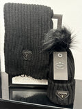 Σετ Κασκόλ και Σκουφάκι Μαύρο