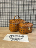 MCM Vanity Case Set Cognac