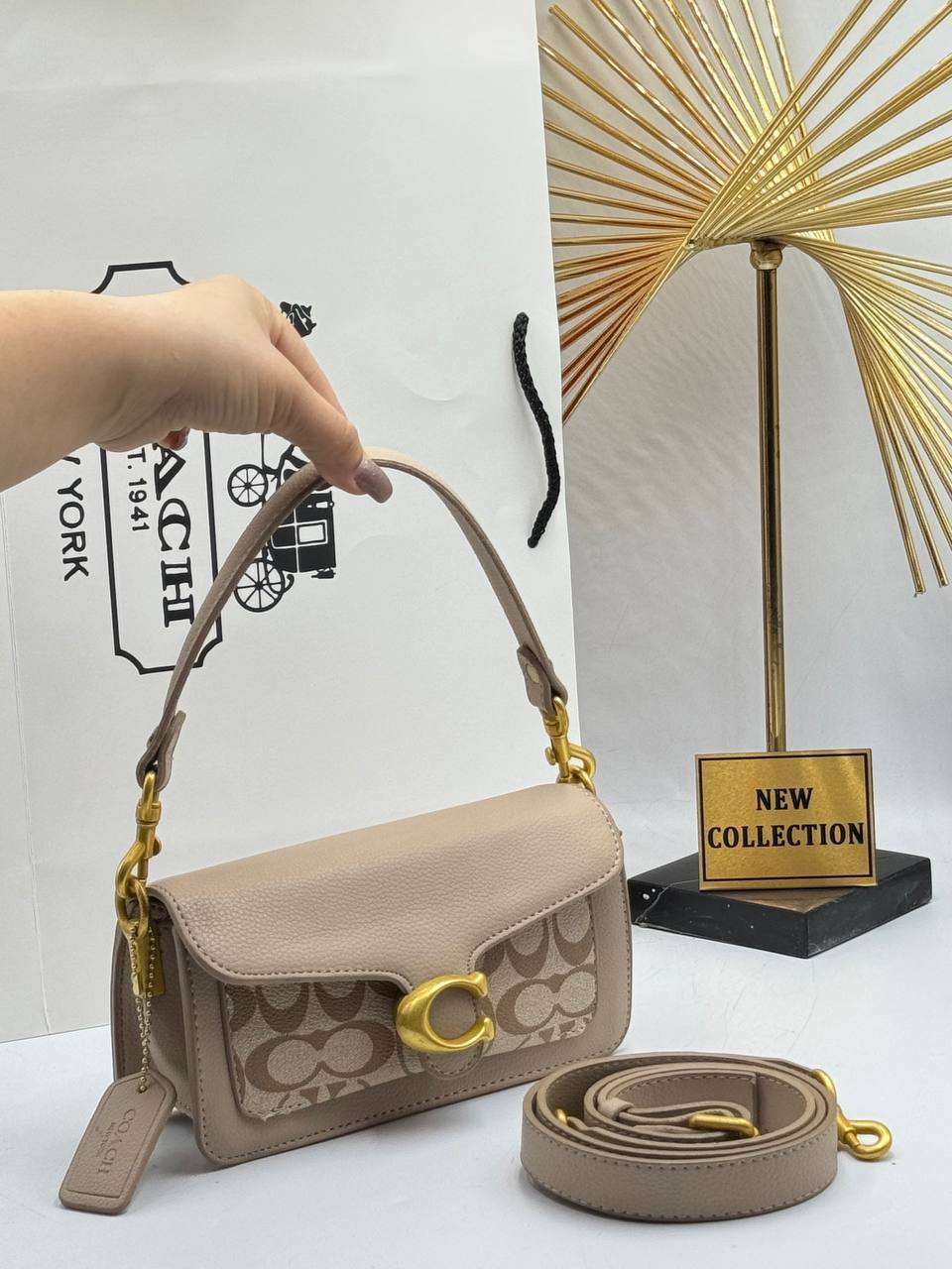 Coach Tabby Shoulder Bag Beige